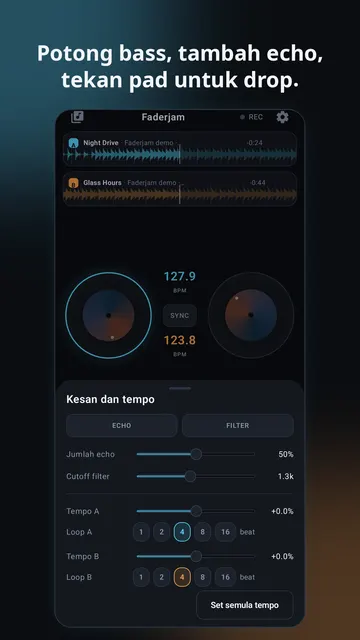 Tangkapan skrin Faderjam 3