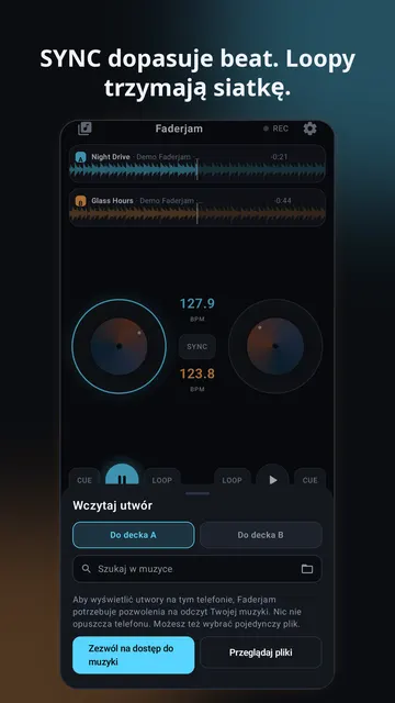 Faderjam – zrzut ekranu 2