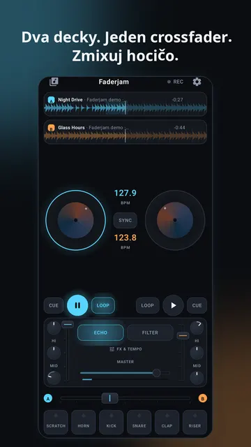 Faderjam – snímka obrazovky 1