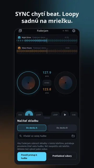 Faderjam – snímka obrazovky 2