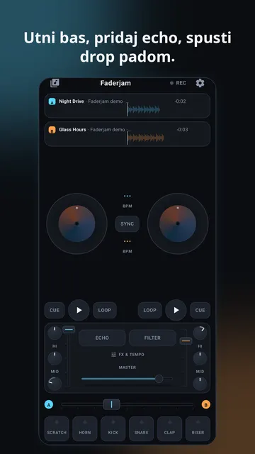 Faderjam – snímka obrazovky 3