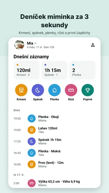 Swaddlebook – snímek obrazovky 4