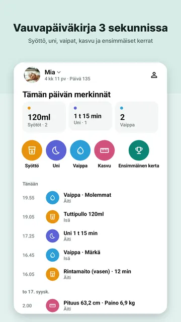 Swaddlebook kuvakaappaus 4