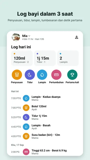 Tangkapan skrin Swaddlebook 4