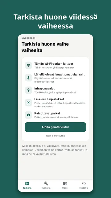 Sweepnook kuvakaappaus 1