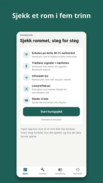 Sweepnook skjermbilde 1