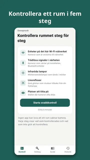 Sweepnook skärmbild 1