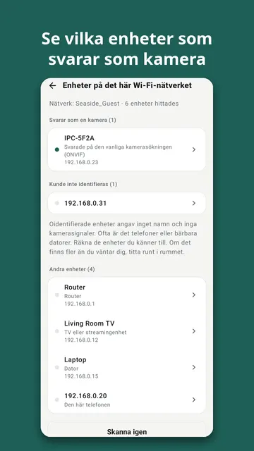 Sweepnook skärmbild 2