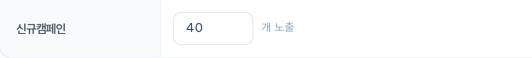 신규캠페인 — N개 노출